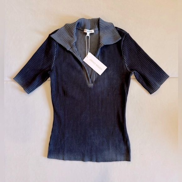Cotton Citizen Ibiza Polo Ribbed Top - Picture 1 of 9